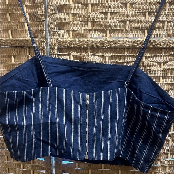 Essue Blue and White Striped Skirt Set - Picture 4 of 8